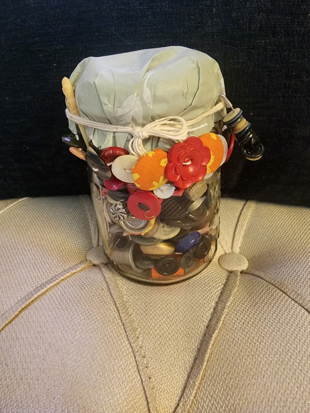 Vintage Sewing Jar